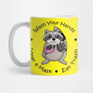 Coronavirus Prevention Mascot Raccoon Mug